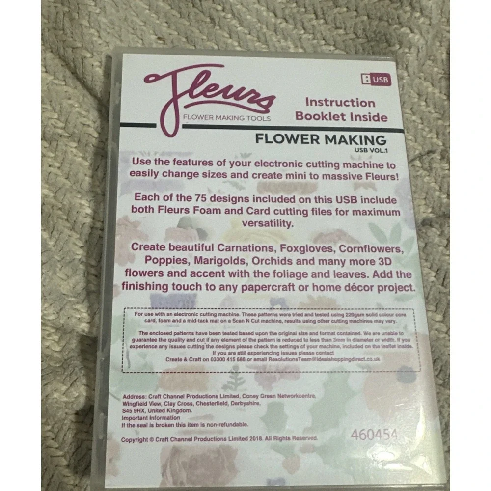 Fleurs Flower Making USB with Instruction Booklet -‎ Volume 1 and Volume 2